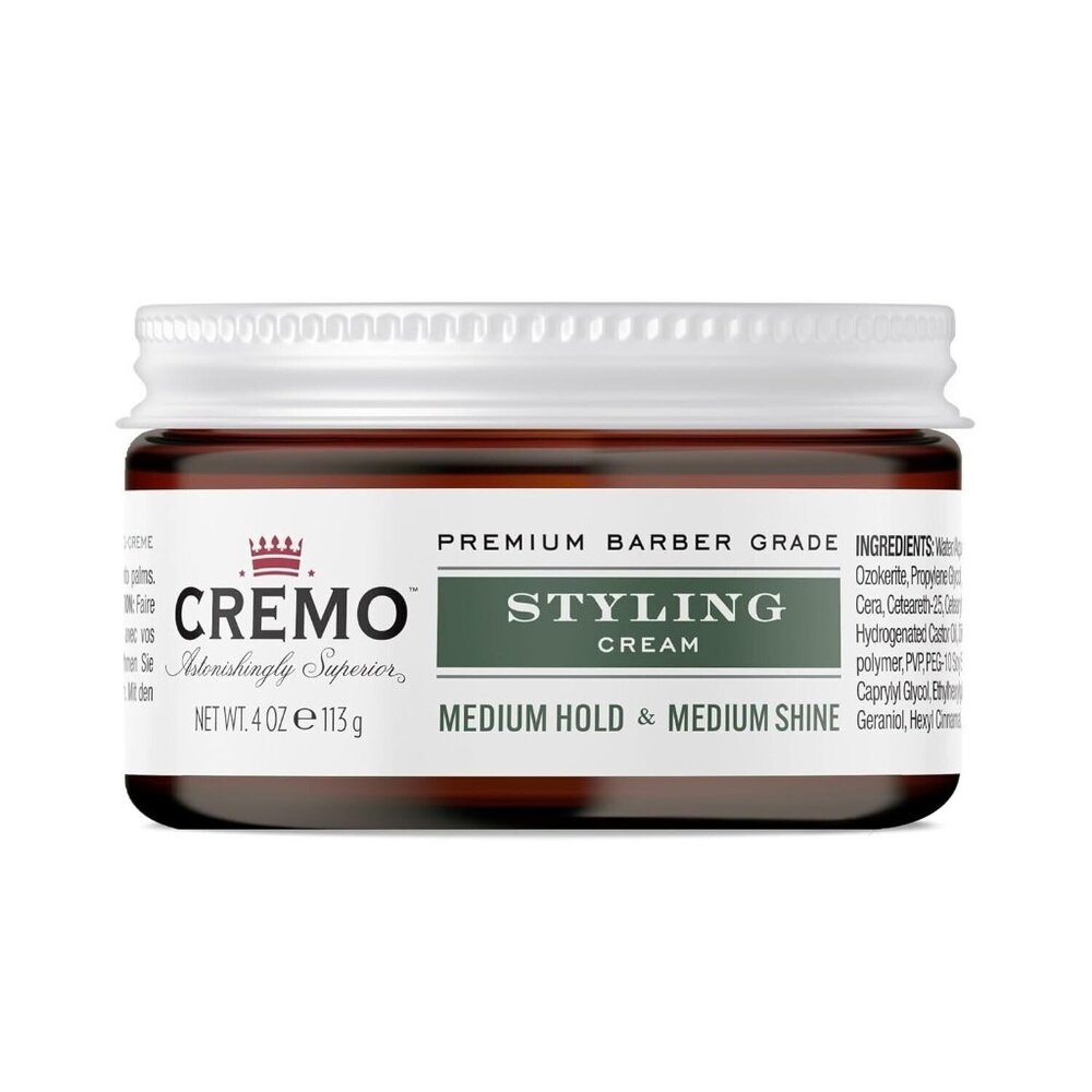 Cremo Hair Styling Cream, Barber Grade, Medium Hold, Medium Shine Hair Product